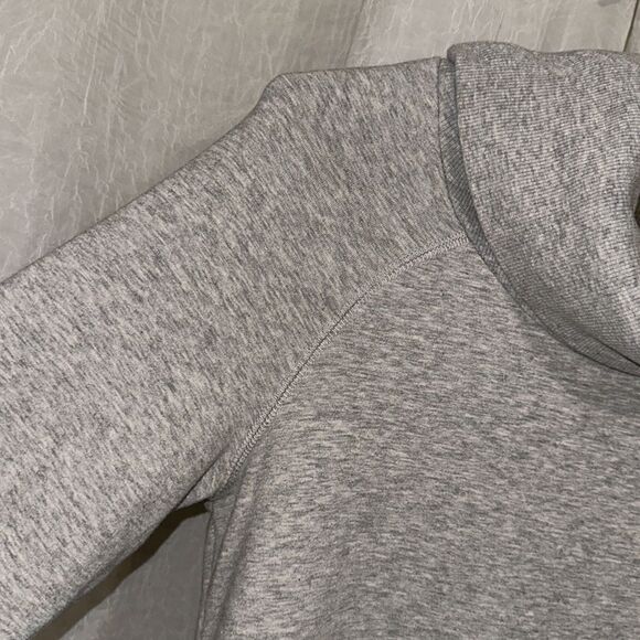 Motherhood Maternity S Gray Heather French Terry Cloth Cowlneck Sweatshirt - Picture 6 of 11